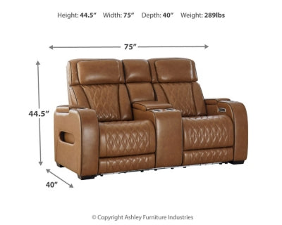 Boyington Power Reclining Loveseat with Console