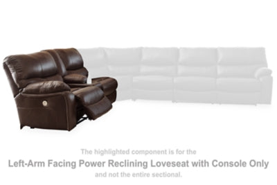 Family Circle Left-Arm Facing Power Reclining Loveseat with Console