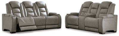 The Man-Den Power Reclining Sofa and Loveseat