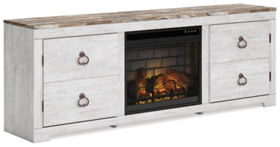 Willowton 72" TV Stand with Electric Fireplace