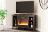 Camiburg Corner TV Stand with Electric Fireplace